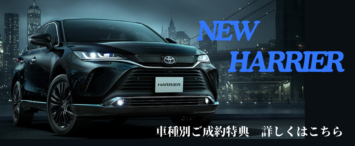 新型ハリアー登場、詳しくは店舗スタッフまで